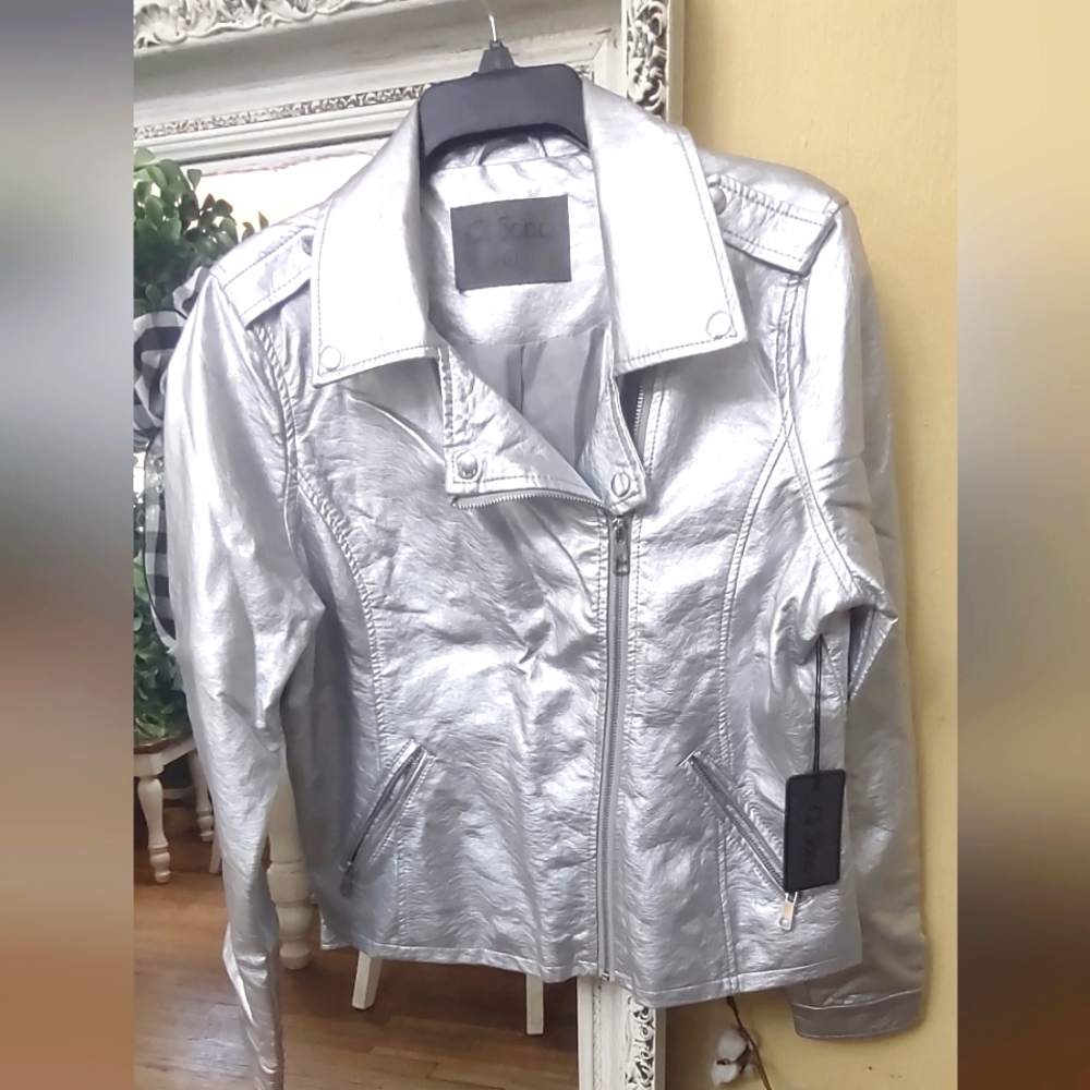 Silver Leather Jacket